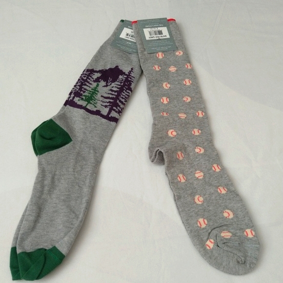 Neiman Marcus men's hesiery cotton blend socks two pair bundle size 8-12 grey - Picture 3 of 4